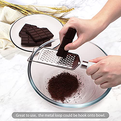 To Encounter Cheese Grater, Zester Grater, Stainless Steel Grater For Ginger, Garlic, Nutmeg, Chocolate, Vegetables, Lemon, Dishwasher Safe, Set Of 5 (White) #TOP3