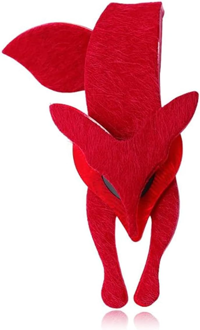 Fashion Fox Pin Brooch For Women Big Cute Acrylic Animals Brooch Lapel Pin Vintage Scarf Clip Female Jewelry