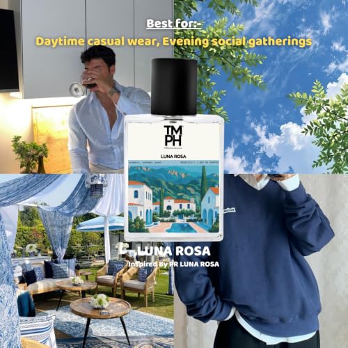 Image of TMPerfumehouse Luna Rosa EDP for Men | Fresh, Aromatic & Long Lasting Perfume Spray | Aromatic, Lavender & Green Fragrance | Luxury Gift for Him | TMPH | 50ml