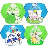 Con un diseño de bolsillo especial en el delantal, puede voltearlo hacia adelante cuando su hijo coma y voltearlo hacia atrás cuando no lo necesite para que no estropee su apariencia.