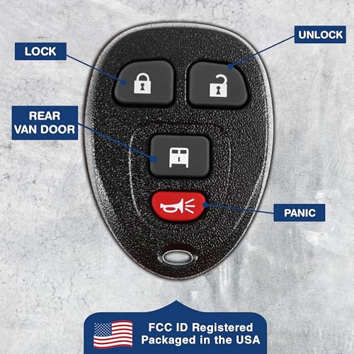 Plip clé auto Chevy Express van Savana télécommande ouverture centralisée de rechange - 6