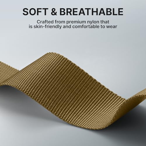 Image of Bandletic Compatible with Samsung Galaxy Watch 4 Band, 20mm Quick Release Rugged Soft Sport Nylon Strap Designed for Amazift Active 2 Galaxy Watch 7 /6 /5 /FE 40mm /Forerunner 165 /245 /APEX 2 /PACE 2