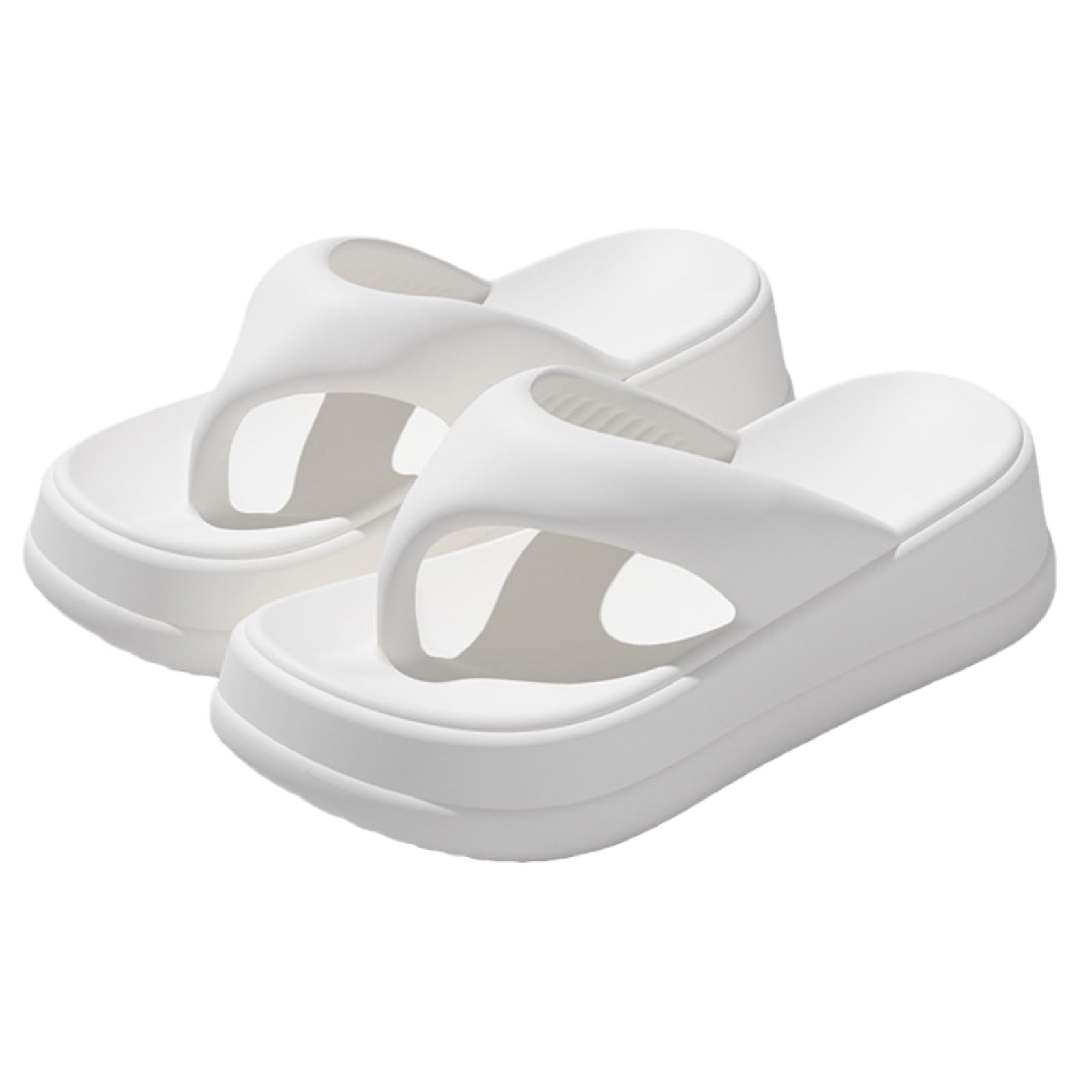 Tongs d'été wedges femmes blanches taille 38-39 avec plateforme