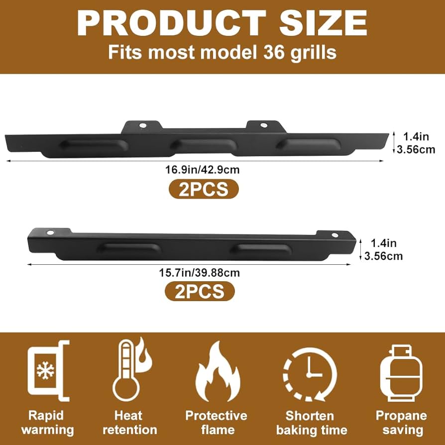 BBQ Griddle Replacement Parts Heavy Duty Stainless Steel Heat Shield For Gas Grill 4pcs