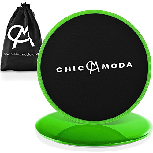 CHICMODA Core Sliders for Working Out, Dual Sided Exercise Gliding Discs, Used on Carpet or Hard Floors with Carry Bag, Equipment for Abdominal, Home Exercises to Strengthen Core, Glutes, and Abs
