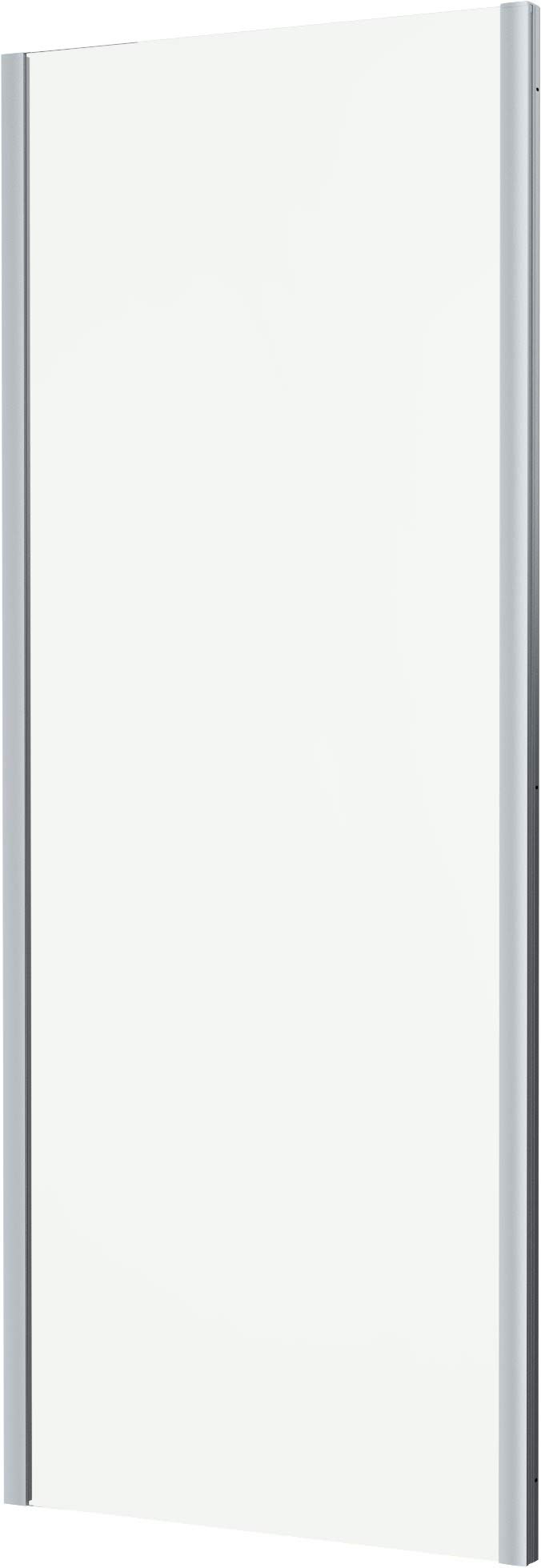 Plumbworld Silver Diamond 800Mm Glass Side Panel Only Shower Enclosure 8Mm Thick Safety Chrome