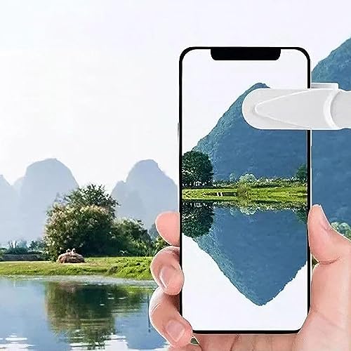 Universal Adjustable Smartphone Camera Mirror Reflection Clip Kit,Smartphone Camera Mirror Reflection Clip Kit,Mobile Phone Reflection Camera Clip Selfie Reflector (White)