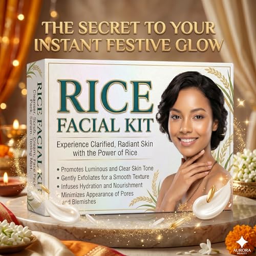 Image of Rice Facial Kit for Luminous & Clear Skin Tone | Gently Exfoliates, Nourishes & Minimizes Appearance of Pores and Blemishes | Complete Skincare Set