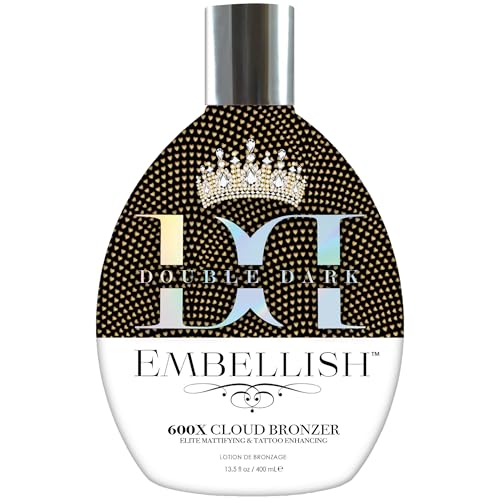 Brown Sugar Embellish Cloud Bronzer Tanning Lotion, 600X Double Dark Cloud Bronzer with Mattifying...