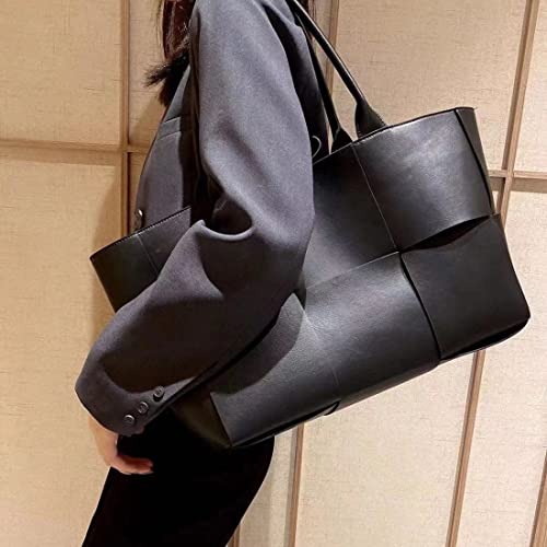 Bolso Tote Grande de Cuero Trenzado para Mujer miniatura 3