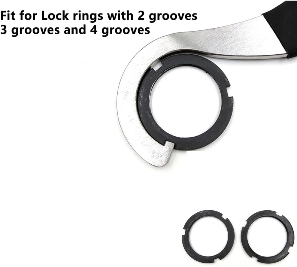 TopHomer Multi-Function Bicycle Lock Ring Remover Kit with 2 Removal Screws and Wrench Tool Double-Layer Lap Structure for Bicycle Repairing