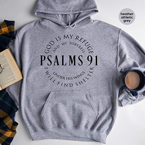 Christian Hoodie, Faith Hoodies, Religious, Hymn, Bible Verse, Gift For Prayer, Christians Jesus, Jesus Love, Psalms 91 T, Church, Prayer Sweatshirt2