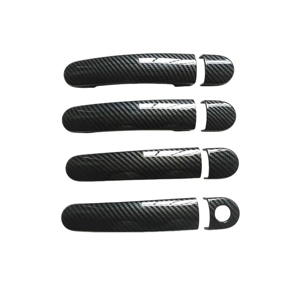 YMYYQW Car Outer Door Handle for Golf 5 MK5 V for Rabbit 1K Car Accessories Door Handle Cover Trim Plastic Carbon Fiber