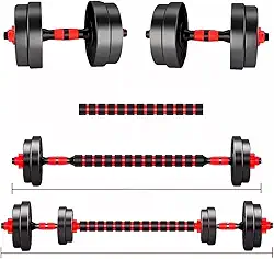 Kit Halteres de Anilhas E Barras Ajustáveis 15kg - MK FIT