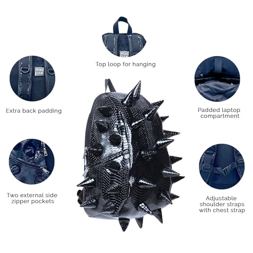 Spike Black Out Premium 15" Laptop Backpack for Men & Women, Durable Lightweight Stylish Carry On Unisex Fun Casual Travel Commuter Bag4