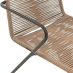 OUTLIV. Maranello Stapelsessel Stahl Rope Anthrazit Taupe