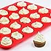 CAKETIME Silicone Muffin Pan Mini 24 Cups Cupcake Pan, Nonstick Food Grade Silicone Baking Pan 1 Pack