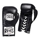 Cleto Reyes Safetec Professional Fight Gloves, Black, 8-Ounce