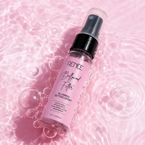Image of RENEE Bollywood Filter Blurring Setting Spray for Face Makeup, Matte Finish & Pore Blur Effect with Niacinamide & Hyaluronic Acid, Long Lasting Makeup Fixer & Shine Control, Fine Mist 5ml