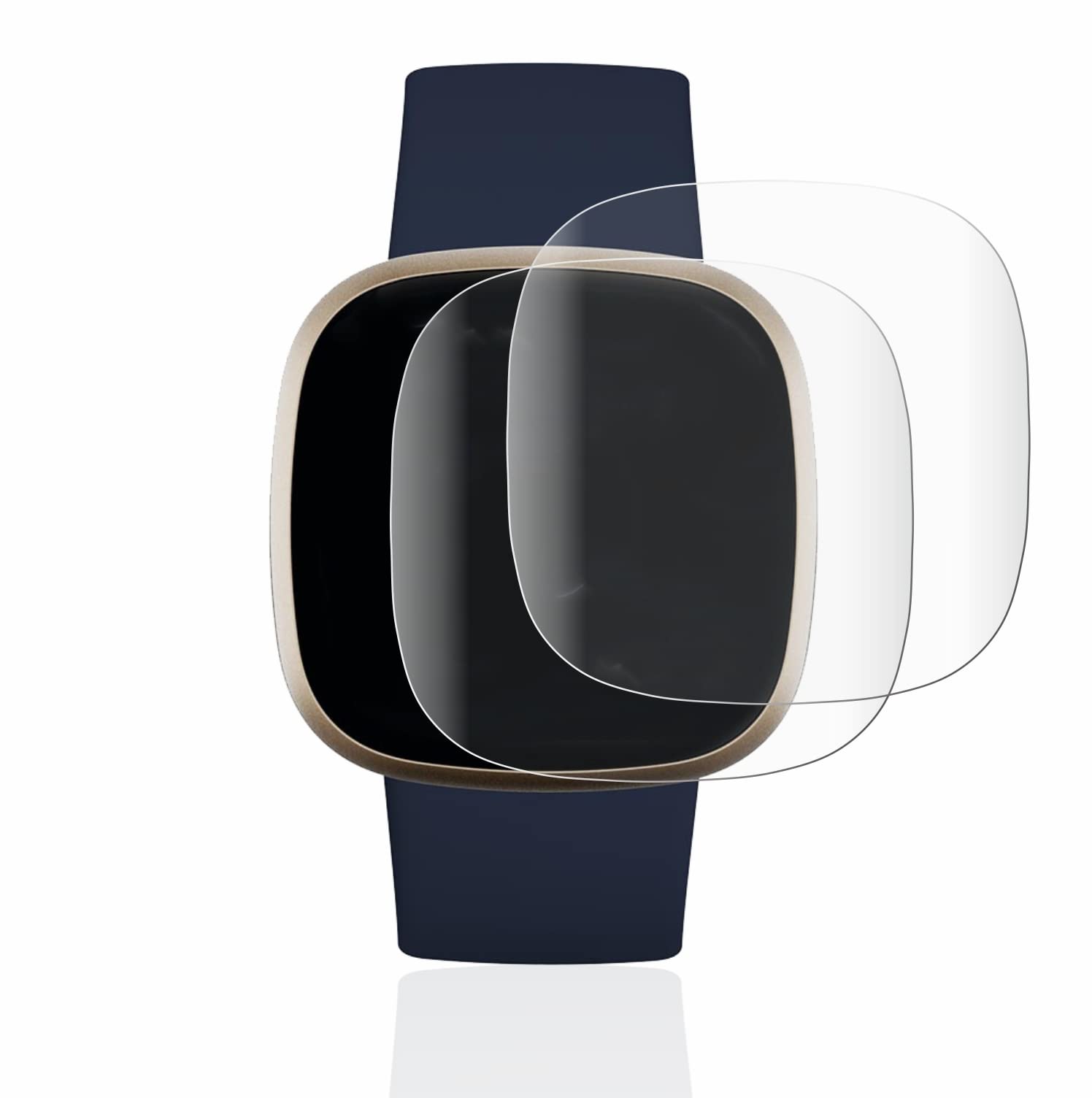 2er Pack Panzerglas Für Fitbit Versa 4 & Sense 2 - Ultraklare Displayschutzfolie Mit 9H Härte