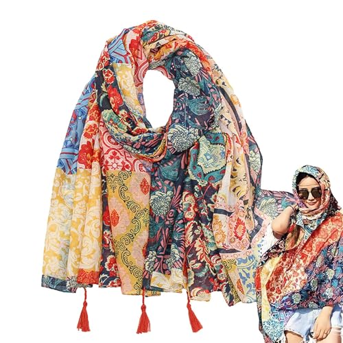Ampio utilizzo: questa sciarpa bohémien è un accessorio per la spiaggia, i viaggi, le mattine fredde, le vacanze, lo shopping e qualsiasi occasione. La sua versatilità ti permette di indossarlo in diversi modi, ad esempio come , fascia per capelli o anche top. Migliora il guardaroba con questa sciarpa indispensabile.
