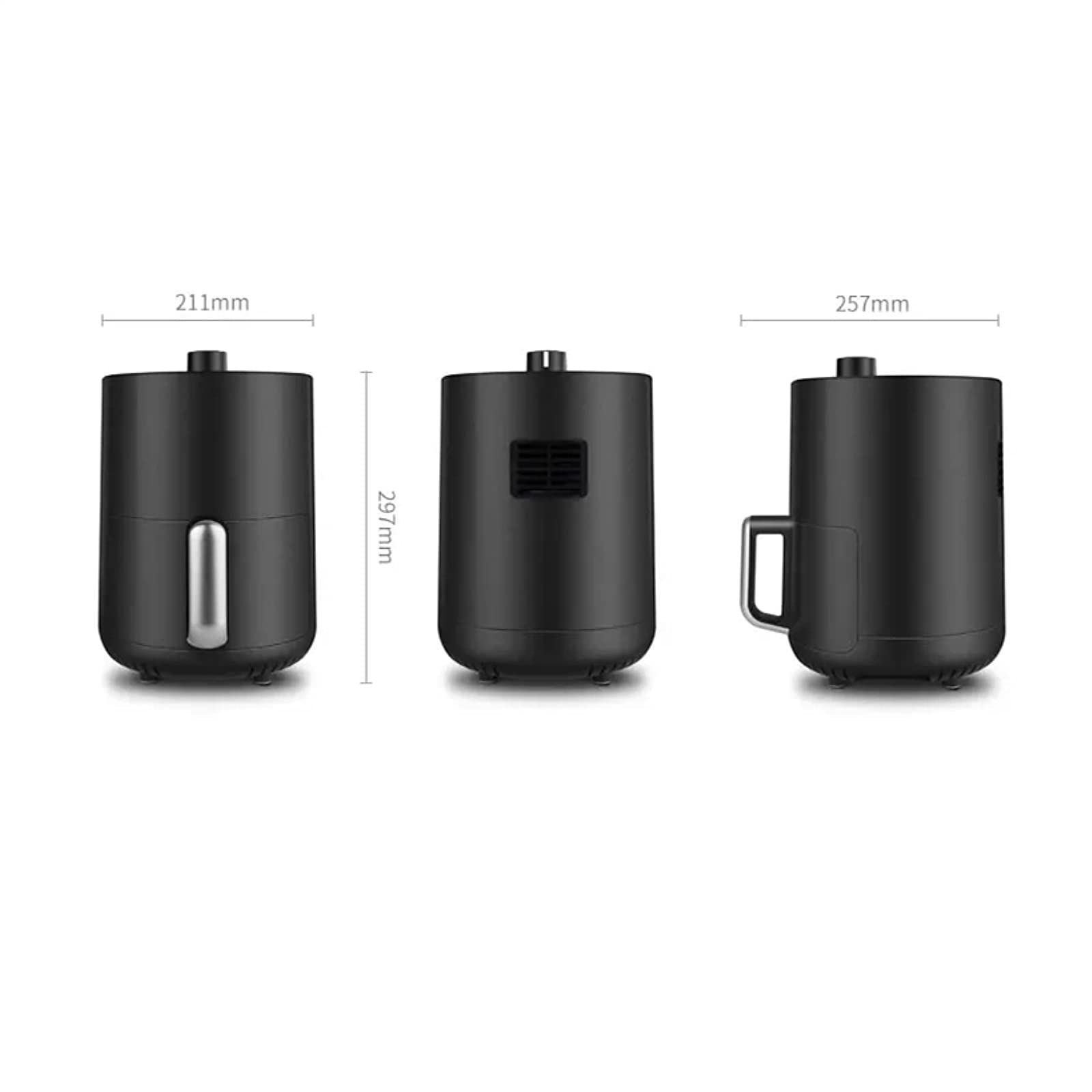 Frytkownica powietrzna Frytkownica powietrzna 1,5 l/900 W Frytkownica powietrzna Beztłuszczowa maszyna do smażenia Frytki Narzędzie do podgrzewania lub grillowania (kolor: czarny, rozmiar: 1,5 l)