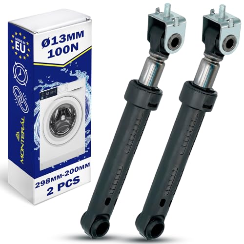 2 Pièces Amortisseur Machine a Laver 100N Ø13mm Longueur 298 mm – 200 mm Code Original 482000023502 C00140670 C00140744 pour Whirlpool pour Indesit pour...