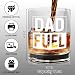Wrappiness Funny Gift for Dad, Husband - Dad Fuel 11oz Whiskey Glass, Perfect Fathers Day, Birthday Gifts for Men Old Fashioned Bourbon Glass, Stocking Stuffers for Expecting Father Scotch Lover