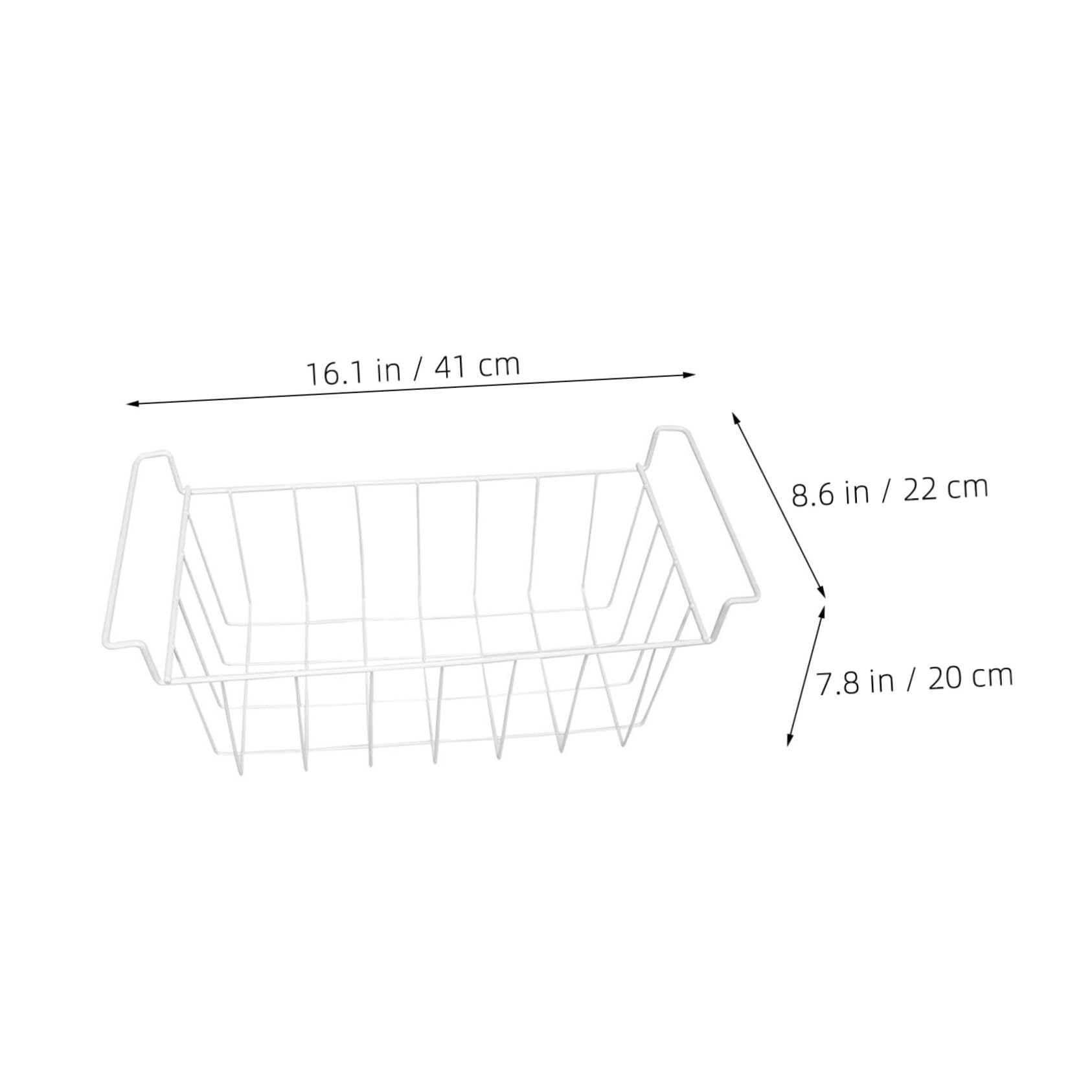 Cesta Colgante de Alambre para Congelador, Hierro Blanco