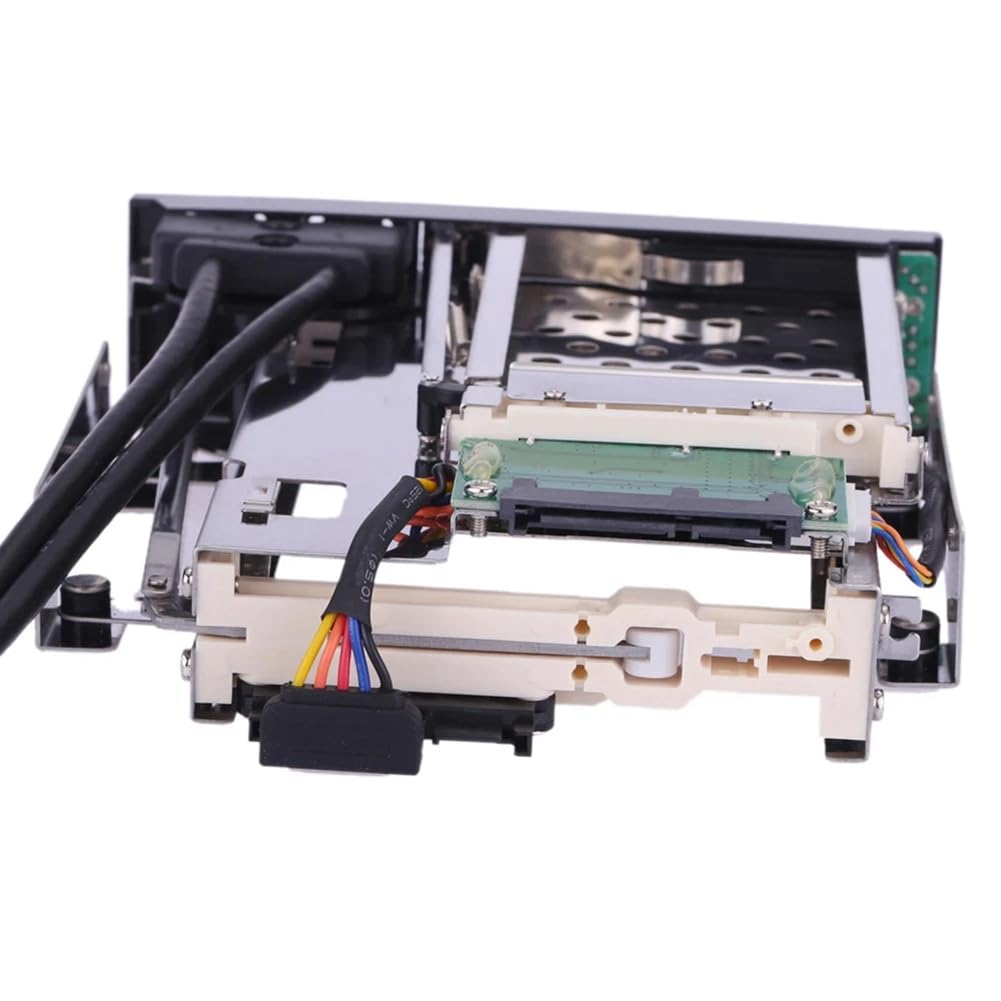 Bahía de Disco Duro HDD y SSD SATA III de 3.5 Pulgadas y 2.5 Pulgadas de Doble Bahía con Disco Duro Extraíble Incorporado y USB 3.0 Intercambiable en Caliente.
