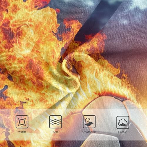 Football Fire Panties for Girls, Toddler Girl Briefs, Girls Cotton Underwear, 2–8 Years3