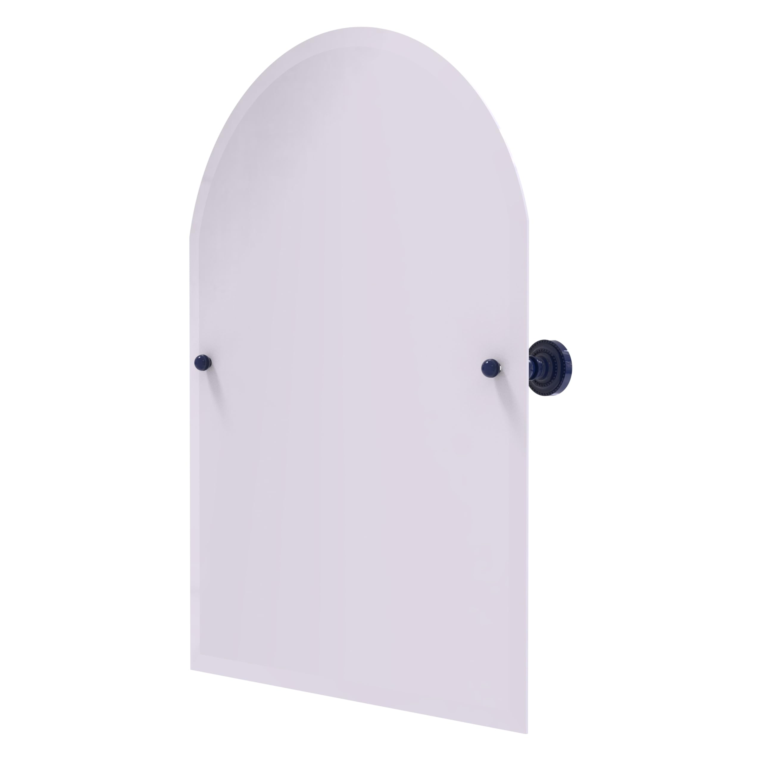 Allied BrassDT-94-MBL Frameless Arched Top Tilt Mirror with Beveled Edge, Mediterranean Blue
