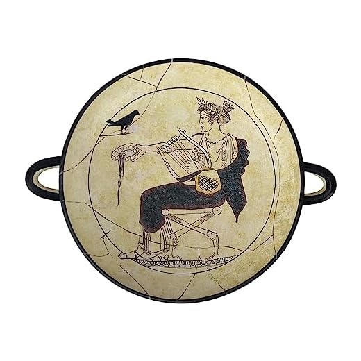 Cylix of God Apollo vinkoppskål antik grekisk keramik museum kopia