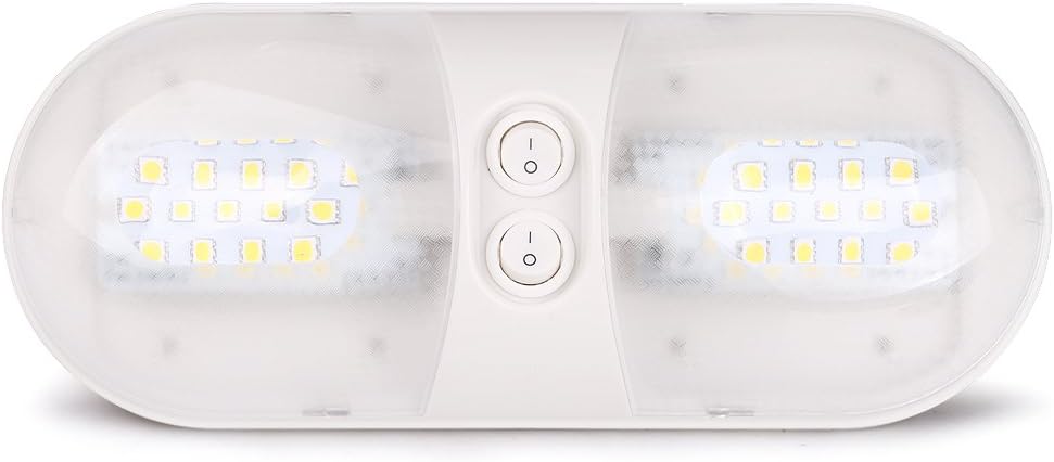 Kohree 12V LED RV Ceiling Dome Light Fixture, RV Interior Lighting for Trailer Camper with Switch Natural White