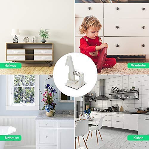 Vmaisi SLOCK-12 Pack Cabinet Locks Child Safety Latches - Vmaisi Baby Proofing Cabinets Drawer Lock thumb #8