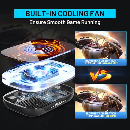 Kinhank Super Console X4 Plus Retro Game Consoles Built-in 65000+ Games, Plug and Play Video Game Console, Android 11/Emuelec 4.6/CoreE System, S905X4 Chip, 2.4G/5G, BT 5.0 - Image 6