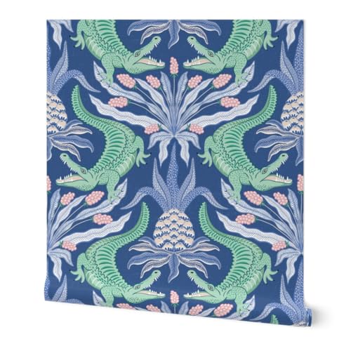 Spoonflower Maximalist Tropical Peel and Stick Wallpaper