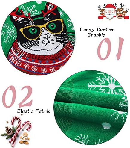 ACOCOPY Boys Girls Ugly Christmas Sweater 3D Cool Long Sleeve Knitted Sweatshirt Cozy Crewneck Pullover Jumper 3-12 Years 4 51CVM0U7RDL. AC