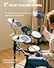 Donner DED-70 Electric Drum Kit for Kids, Electronic Drum Set with 150 Sounds, 4 Quiet Mesh Pads, 9" Cymbals, 2 Pedal, USB MIDI, Throne, Headphones, Sticks, Melodics Lessons, Christmas Birthday Gift #3