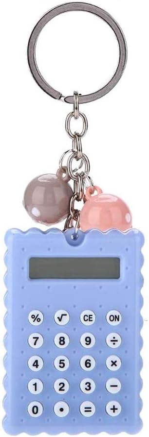 Mini Calculator 8 Digits Cute Cookies Calculator Portable Pockets Key Chain Standard Function Calculator School Office Supplies for Kids Adult, 2.2 x 1.5 Inch