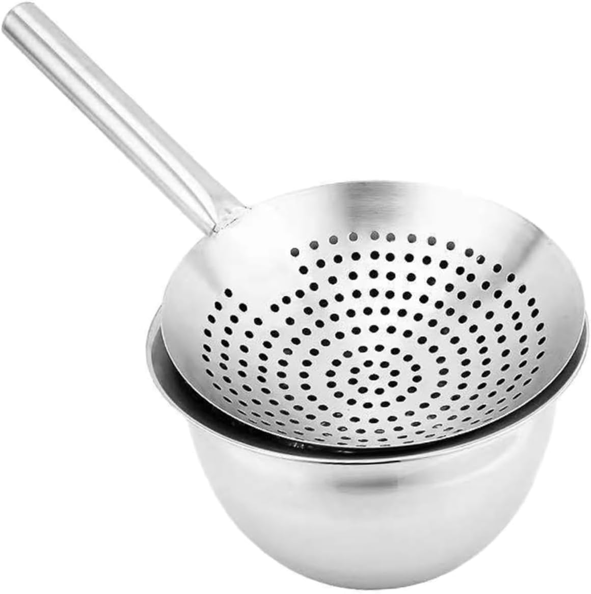 OUNONA 1 Set Multi Function Stainless Steel Mesh Strainers Strainer Deep Oil Bowl Wear Resistant Oil Container for Kitchen Home Restaurant Use