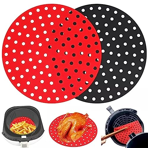 Protetor Tapete Universal de Silicone Lorben para Fritadeira Airfryer 22,5 cm Lavável Reutilizável G