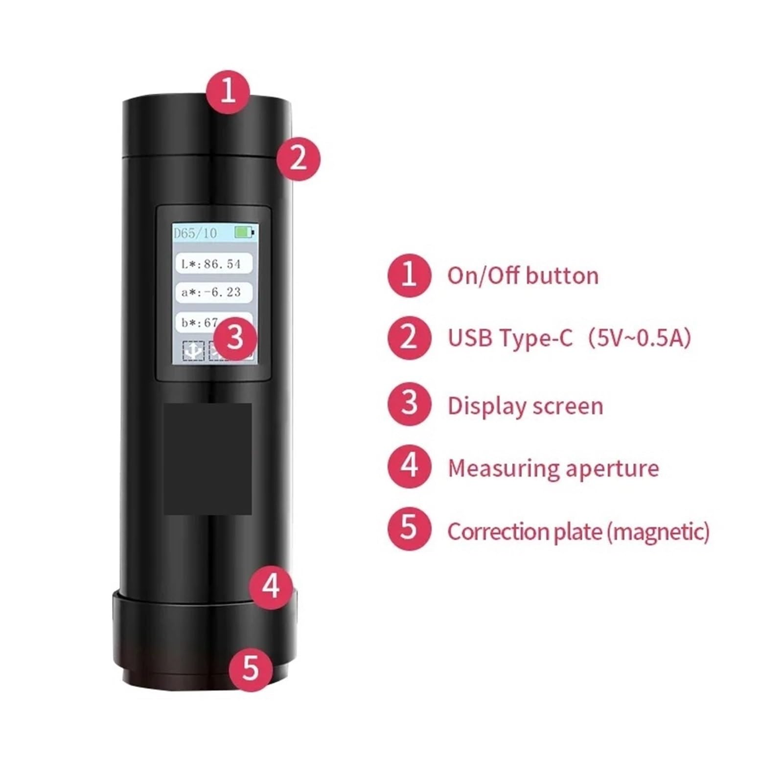 Espectrofotómetro Digital, Medidor De Análisis Color, Espectrofotómetro Colorímetro Frutas/plástico/alimentos/cuero/electrónico/impresión/pintura