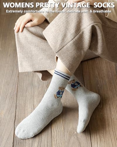 Image of IIG 3-5 Pairs Womens Super Thick Warm Winter Crew Socks Cute Fashion Knit Cozy Socks Gifts for Women