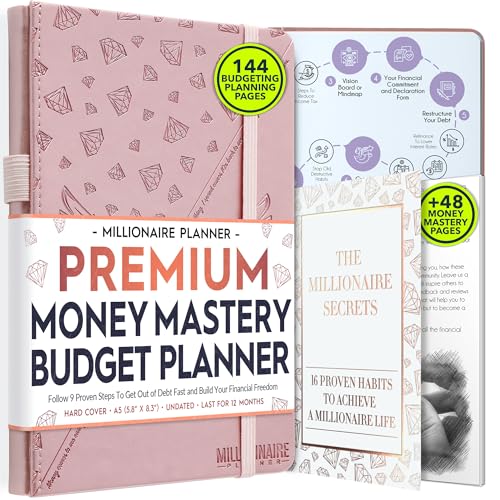 Financial Planner, Monthly Budget Planner and Monthly Bill Organizer - 12 Month Journey to Financial Freedom, Monthly Budget Book Planner, Money Saving Book a Budgeting Planner or Finance Planner