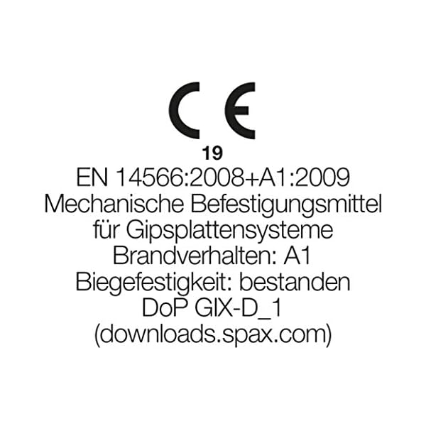 SPAX GIX-D Schnellbauschrauben 3,5 x 45 mm, Vollgewinde, 500 Stück, Bohrspitze, Kreuzschlitz-H2, Trompetenkopf… – Bild 7