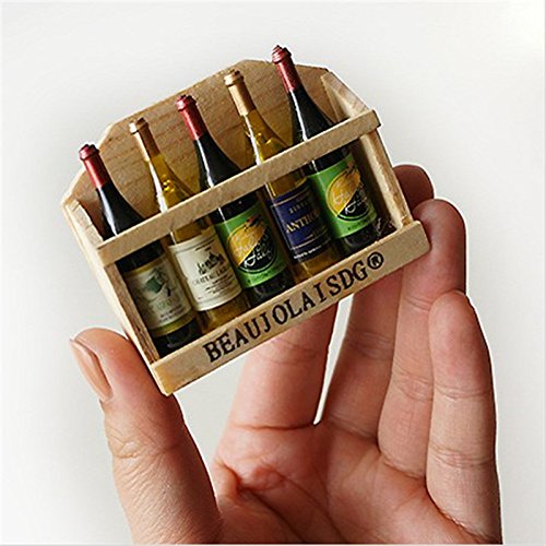 Fridge Sticker,8Pcs Simulated Cute Wine Bottles Holder Fridge Magnets for Home Wall Decoration Living Room - Thumbnail 2