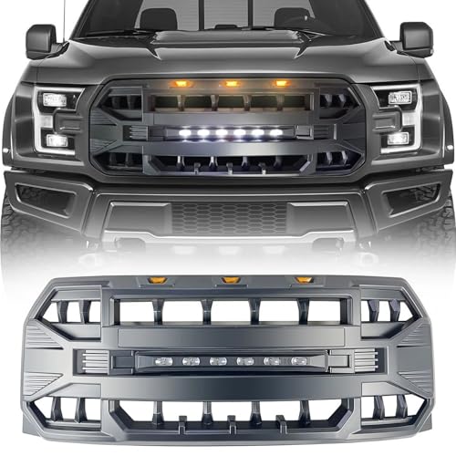 MEGAIE Front Grill 2015-2017 F150 Matte Black