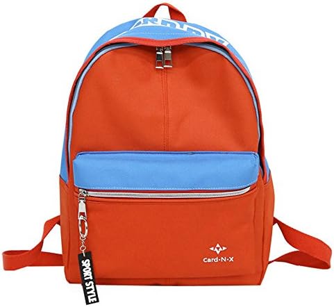 Leisure Travel Nylon Color Patchwork Shoulder Bag Student Backpack Couples Bag