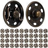 telas para ropa deportiva costa rica Juego de ojales de presión compuesto por 20 botones de presión macho, 20 botones de presión hembra (20 pares), 17 mm de diámetro, en color bronce.